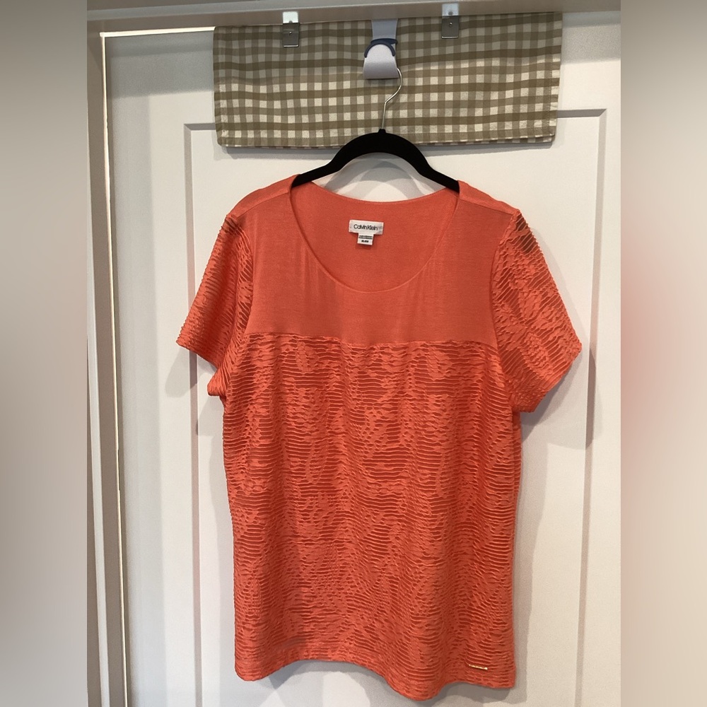 Calvin Klein Orange Short Sleeve Tee